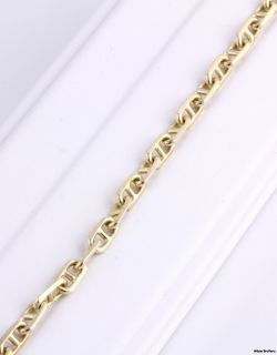 Mens Anchor Chain High Karat Bracelet 18K Solid Yellow Gold 20 5g 