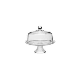 Anchor Hocking Canton Glass Cake Stand Cover Set