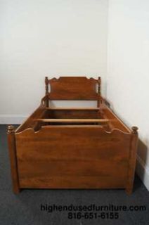 Ethan Allen Heirloom Nutmeg Twin Size Captains Trundle Bed