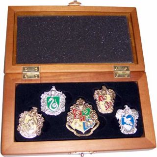 Harry Potter Noble Hogwarts House Crest Hand Enameled Pin Set