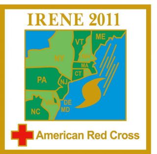 HURRICANE IRENE 2011 American Red Cross pin IF YOU HELPED GET THE PIN