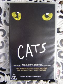 Cats The Musical Andrew Lloyd Webber as New VHS Video Registered 