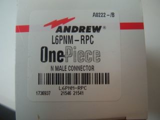 Andrew Solutions N Type 1 1 4 Male Connector L6PNM RPC