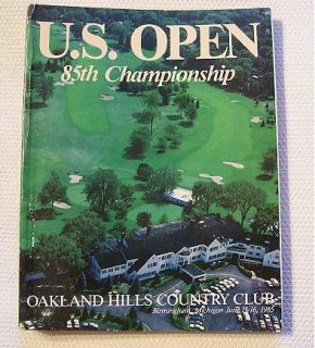 1985 US Open Program Andy North Winner Oakland Hills