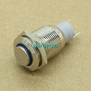 Push Button Angel Eye Blue LED 16mm Hole Required 12V Metal Switch 