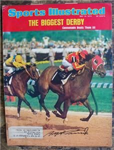 Signed Angel Cordero Sports Illustrated 1974 KY Derby