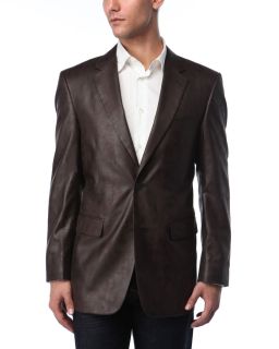 Andrew Fezza Brown Baxter Faux Leather Sportcoat