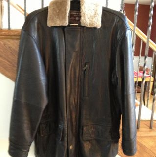 Andrew Marc Mens Leather Jacket Black Size M Retailed 800