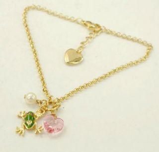   Lady Fashion Green Frog Golden Foot Chain Animal Anklets A02