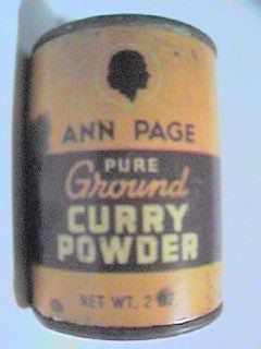 Vintage Spice 2 oz Ann Page Ground Curry Powder Tin with Paper Label 