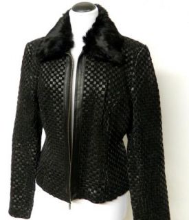   perfect description marvin richards black genuine leather jacket in a