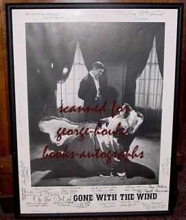 Gone with The Wind Signed by Cast and Crew
