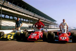 1969 Indy 500 Front Row Photo A J Foyt Unser Andretti