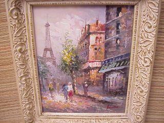 Caroline C Burnett Original Oil Painting Paris Scene