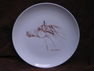 Unusual Wild Horse Plate 9 3 8 Signed Anna Footz RARE