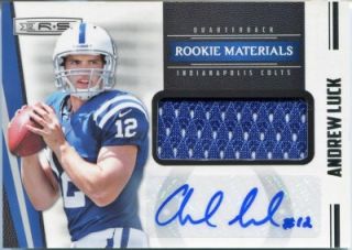 Andrew Luck 047 499 Auto Jersey Patch 2012 Panini Rookies Stars Colts 