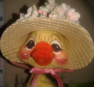 Annalee Dolls toy Chick Duckling with Bonnet Easter decoration 