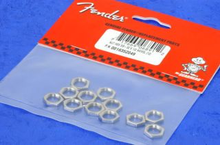 12 Fender USA Nickel Plated Hex Nuts For Pots & Jacks 0016352049