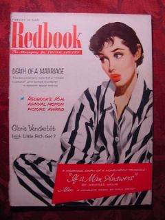 Redbook February 1955 Gloria Vanderbilt Anne Jeffreys
