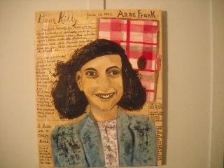 Anne Frank Mixed Media Painting with Quotes