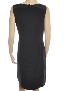 Anne Klein New York Sleeveless Black Silk Dress Sz 14