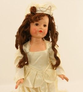 Lovely Vintage Effanbee Anne Shirley 24 Composition Doll Yarn Hair 