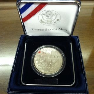 Silver Dollar Proof Jamestown 400th Aniversary Commemorative