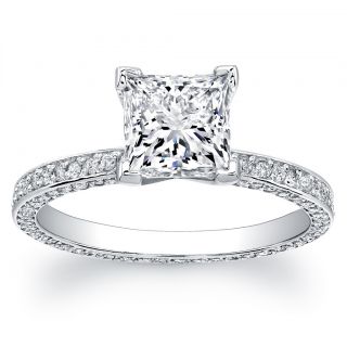   Cut Diamond Eternity Engagement Anniversary Ring 14k D VS2 SI1