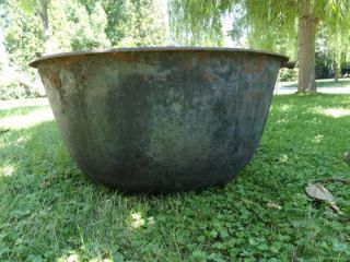   Cast Iron Cauldron Pot 34 W 100 YRS OLD Anoka MN NO SHIPPING Antique