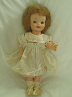 Vintage 1959 Effanbee Patsy Ann Doll 15 Vinyl Plastic Fluffy Type Face