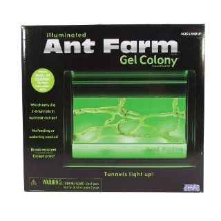 Uncle Milton Illuminated Ant Farm Gel Live Colony Habitat Science Ants 