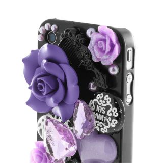 New Anna Sui 3D Fairy Tale Hard Shell Case for iPhone 4 4S Purple 