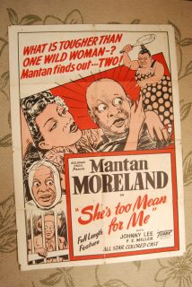 Authentic Vintage Movie Poster Shes Too Mean For Me one 1 sheet