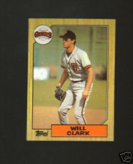 Will Clark Topps 1987 Card 420 Mint