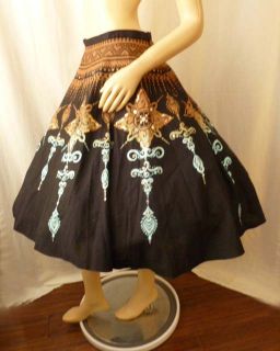 Woments Ethnic Skirt by Angie Made In India Full Circle Party Vintage 