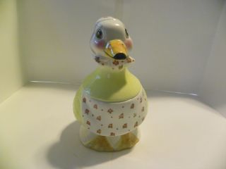 Vintage Weiss Mother GOOSE Cookie Jar Brazil Hand Paint