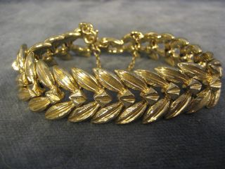 Vintage Coro Gold Tone Link Bracelet
