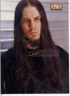 Phil Anselmo Mini Poster Looking Serious with Long Hair Pantera Pinup 