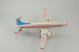 Vintage Metal Toy Propellers Airplane Overseas Airlines