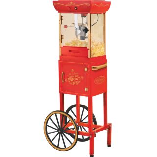 Popcorn Machine Maker w/ Cart & Stand ~ Kettle Popper Nostalgia 