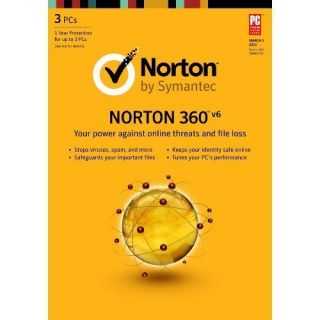 Norton 360 Version 6 V6 3pcs 1USER Symantec Antivirus