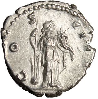 Antoninus Pius Fortuna EF Silver Ancient Roman Coin