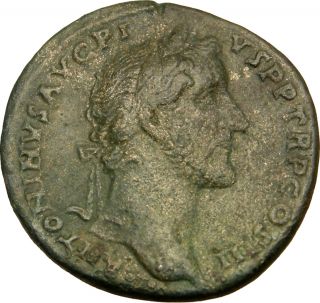 141AD Antoninus Pius w Armenian King Roman Sestertius