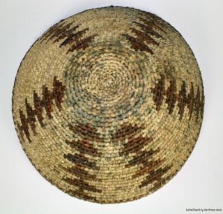Vintage Apache Large Woven Coiled Basket Native American Indian Art 