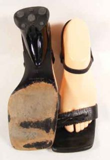 Gio Cellini Strappy Black Sandals with Bows from Italy Womens Shoes 39 