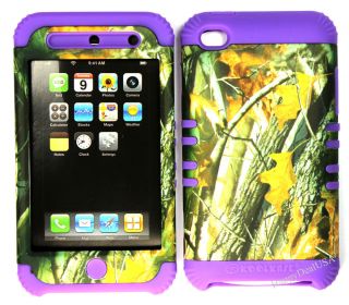   Silicone Cover Case for Apple iPod Touch 4 4th PP Camo Mossy 08