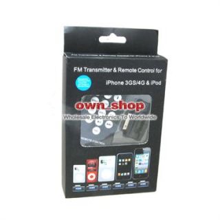 Black FM Transmitter Car Charger Controller for Apple iPod Touch 
