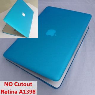 Matte Aqua Blue hard case cover clip housing f Apple Retina MacBook 