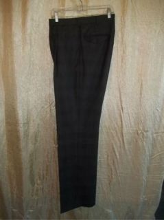 Dark Brown Gray Blend Lyle Stevens Jacket Coat Pant Suit Sz 44L 34 x 