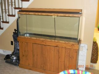 55 gallon Aquarium Pine Oak Stand together LOCAL PICK UP ONLY
